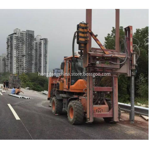 Highway Guardrail Installation Machine